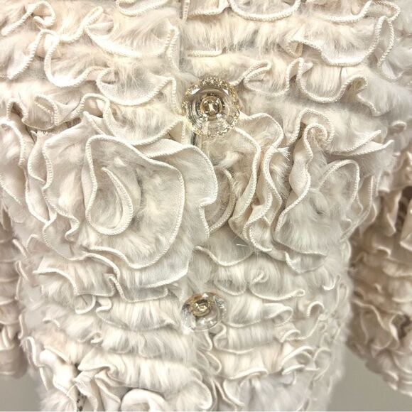 Diana Rosh fur rosette jacket. Size M - Picture 4 of 10